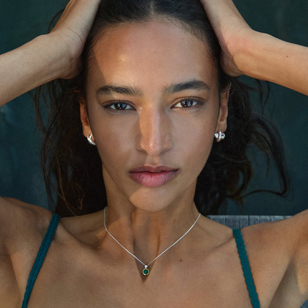 Najo Solace 2-Tone Green Onyx 45cm Necklace (+5cm extension)