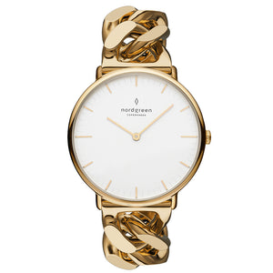 Nordgreen Native 32mm Gold Chain Link Watch