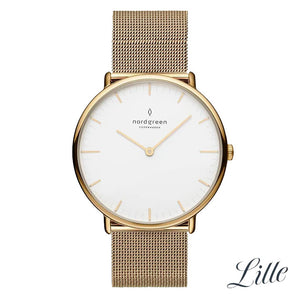 Nordgreen Native 32mm Gold Mesh Watch