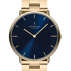 Nordgreen Native 36mm Gold 3 Link Strap Watch