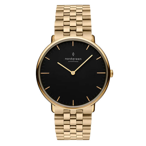 Nordgreen Native 36mm 5 Link Gold Bracelet Watch