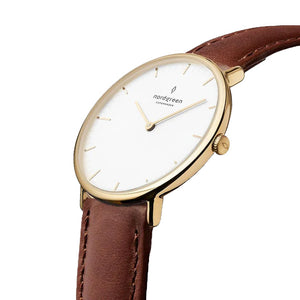 Nordgreen Native 40mm Gold Case Brown Watch