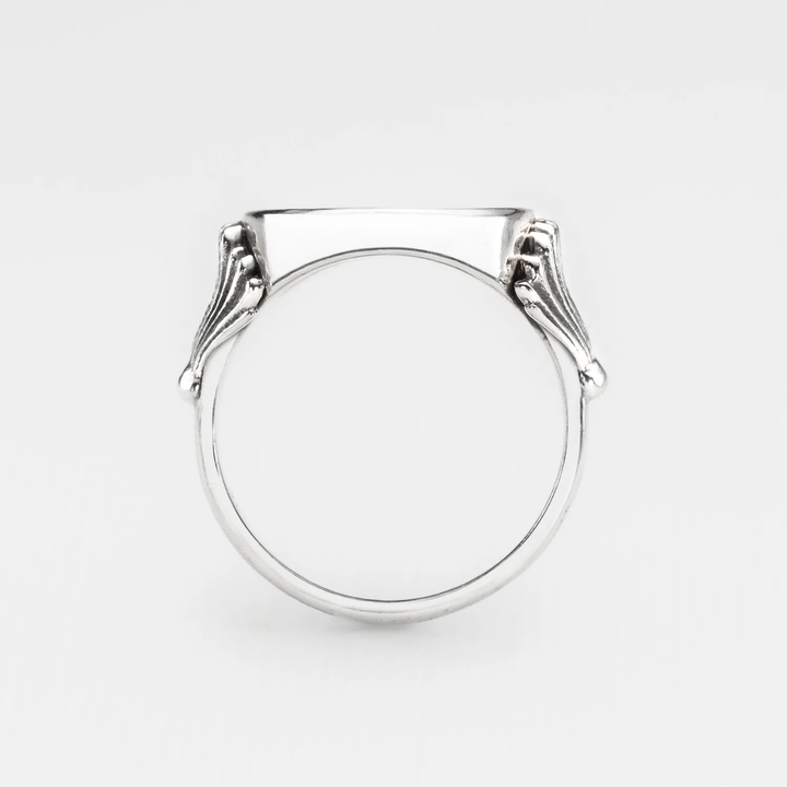 Nick Von K Sterling Silver Piwakawaka Pounamu Ring