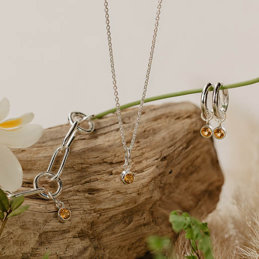 Evolve November Pendant Charm Citrine