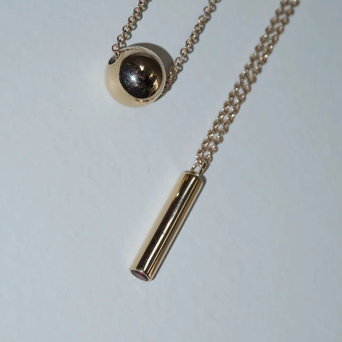 MEADOWLARK 23CT GOLD PLATED SMALL ORB NECKLACE