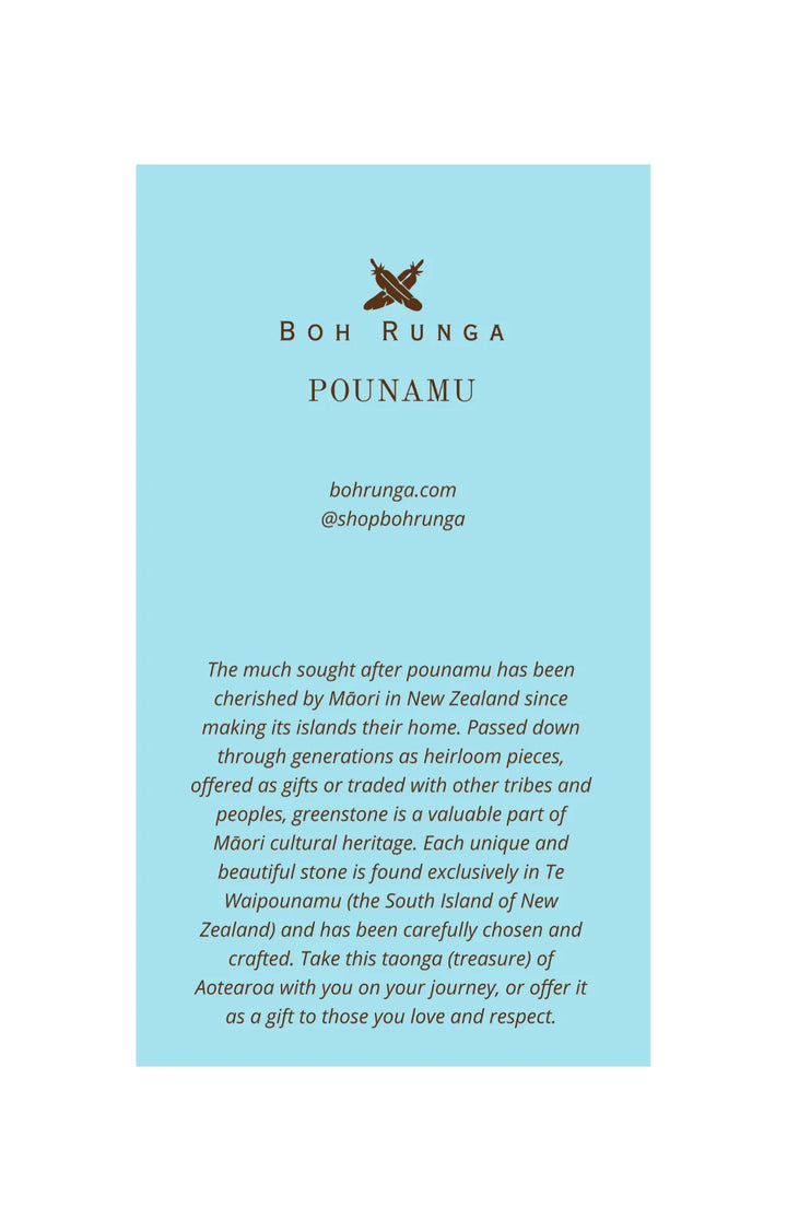 Boh Runga Pounamu Piwakawaka Drop Necklace