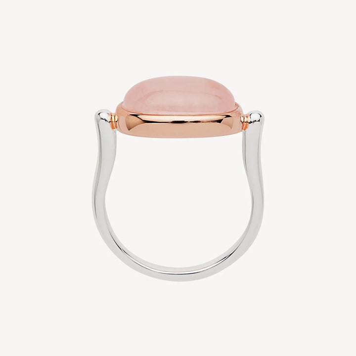 Najo Fleur Rose-Gold Plated Rose Quartz Ring