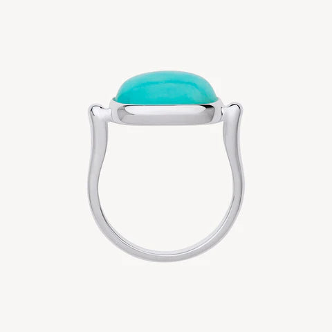 Najo Fleur Amozonite Silver Ring - Small