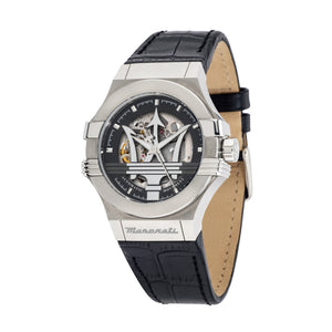 Maserati Potenza Silver Skeleton Automatic 42mm Watch