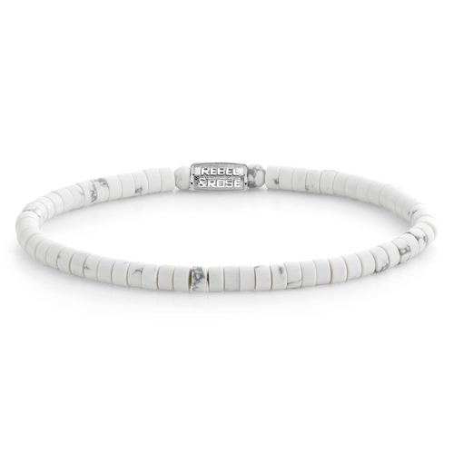 Rebel and Rose Slices - Virgin White 4mm Bracelet