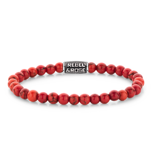 Rebel and Rose Red Delight Vintage 6mm Bracelet