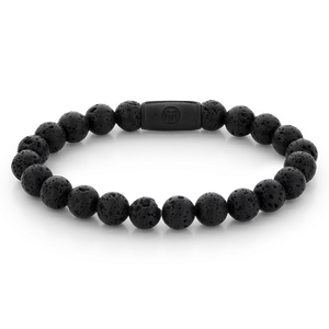 Rebel and Rose Black Moon - All-Black 8mm Bracelet