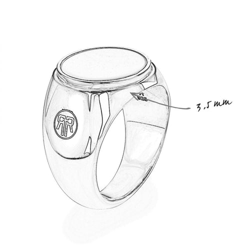 Rebel and Rose Ring Round Onyx Lowneck