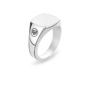 Rebel and Rose Ring Square Silver Shine