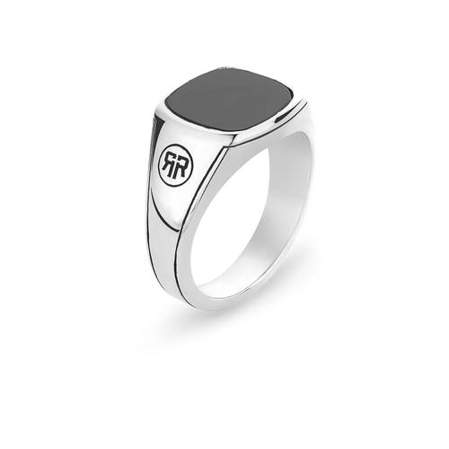 Rebel and Rose Ring Square Onyx