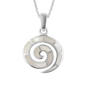 ARGENTO MOTHER OF PEARL SPIRAL NECKLACE