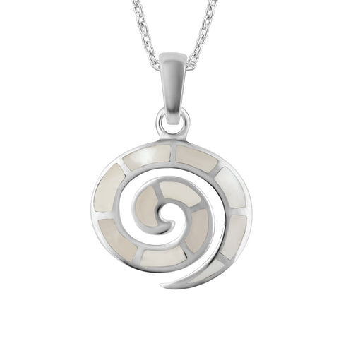 ARGENTO MOTHER OF PEARL SPIRAL NECKLACE