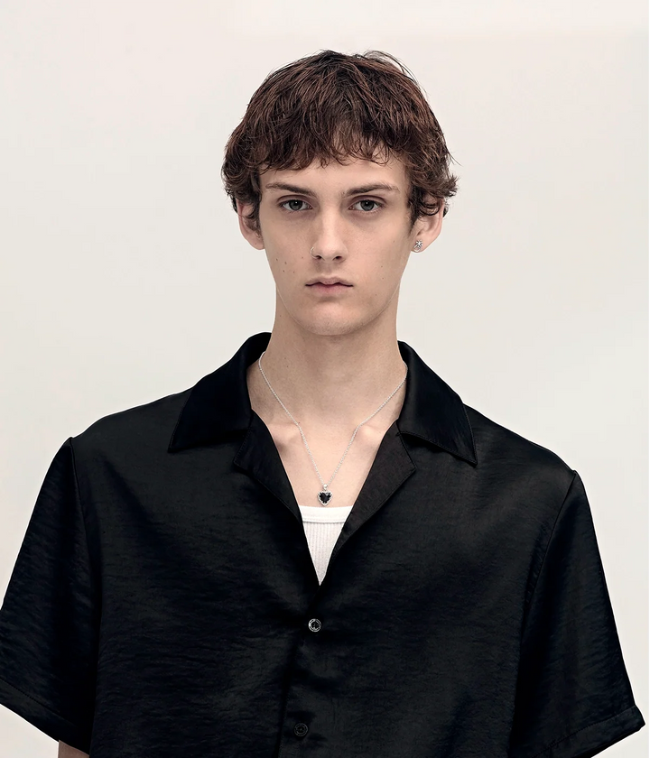 Stolen Silver Love Claw Necklace - Onyx
