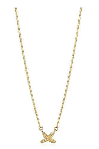 BOH RUNGA GOLD PLATED MINI FEATHER KISSES NECKLACE