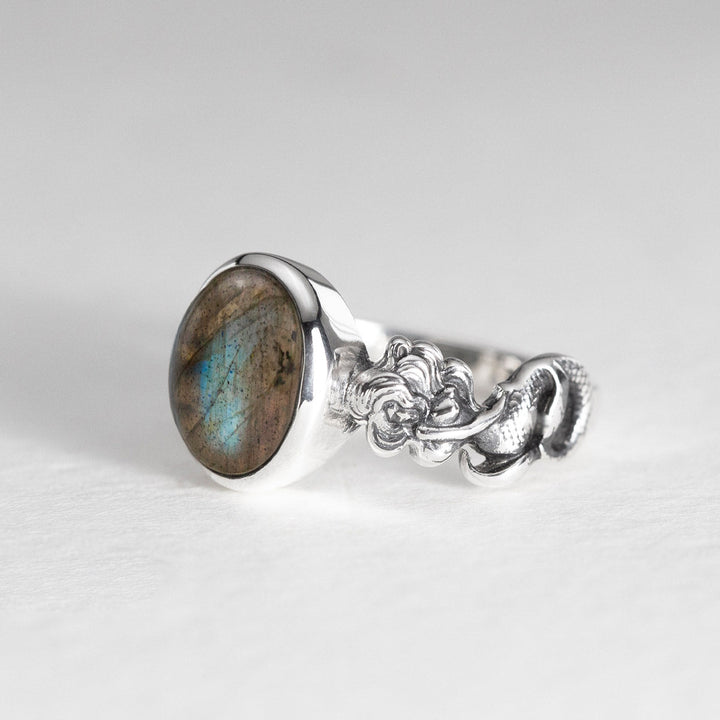 Nick Von K Sterling Silver and Laboradite Sirens Ring