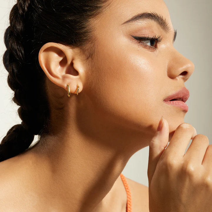 Ania Haie Gold Twist Huggie Hoops