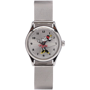 Disney Petite Minnie Silver Milanese Mesh Watch