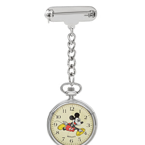 Disney Mickey Silver Nurse's Watch