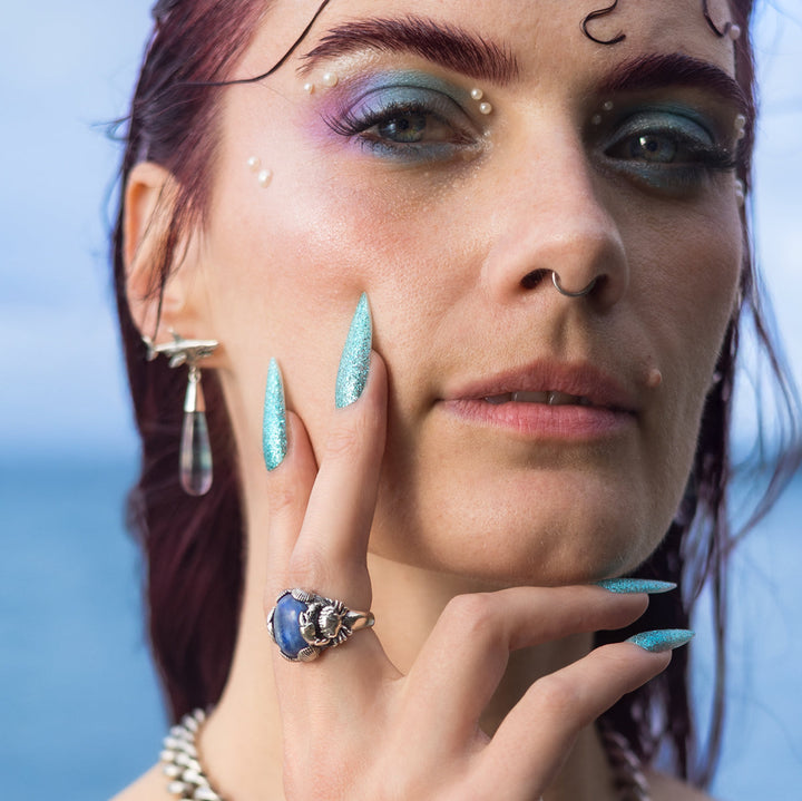Nick Von K Sterling Silver Under the Sea Kyanite Ring
