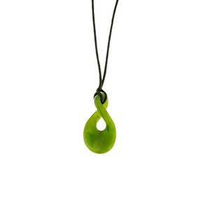 Imported Greenstone  Pendant- Single Twist 28mm