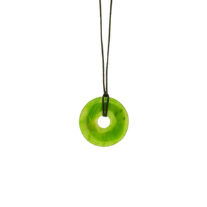 Imported Greenstone  Pendant- Circle Donut 30mm