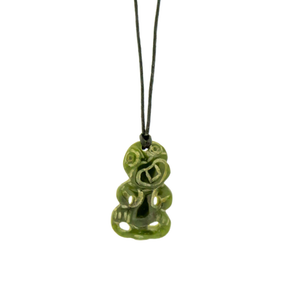 Imported Greenstone  Pendant- Tiki 35mm