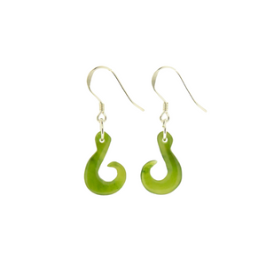 Imported Greenstone  Earrings- Hook 17mm