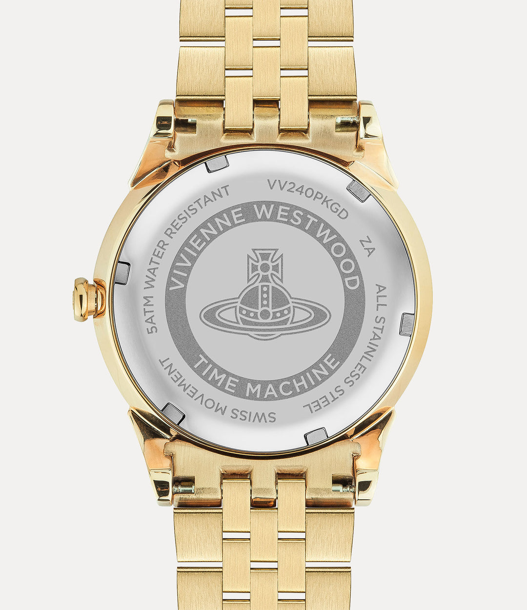 Vivienne Westwood Seymore Pink Dial Gold Strap Watch