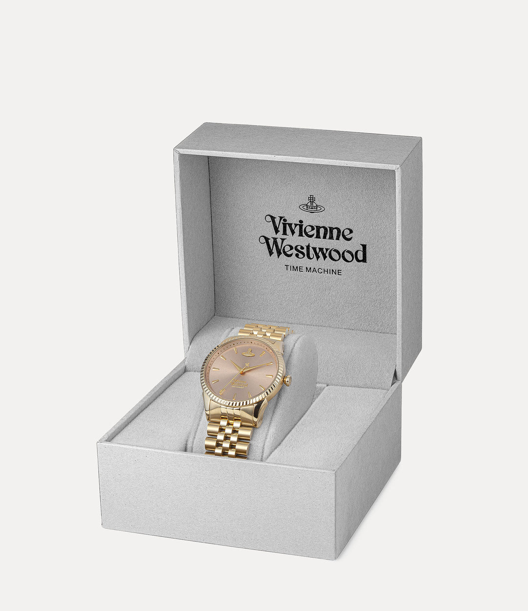 Vivienne Westwood Seymore Pink Dial Gold Strap Watch