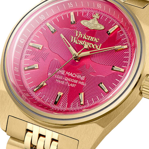 Vivienne Westwood Lady Sydenham 39mm Gold & Pink Watch