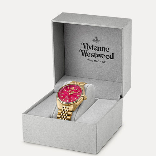 Vivienne Westwood Lady Sydenham 39mm Gold & Pink Watch