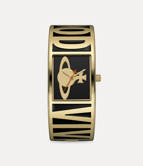 Vivienne Westwood Belvoir Black Gold Bangle Watch