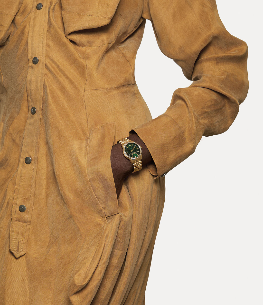 Vivienne Westwood Little Wallace 32mm Green Gold Watch