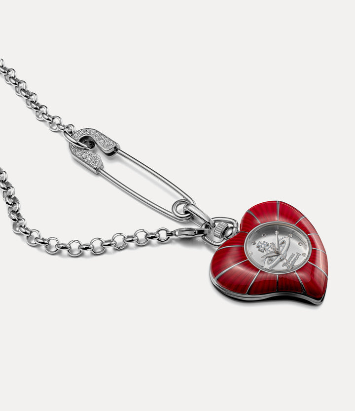 Vivienne Westwood Heart Pendant Red Watch