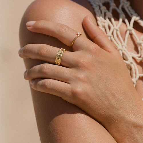 KIRSTIN ASH SEASIDE RING 18K GOLD VERMEIL