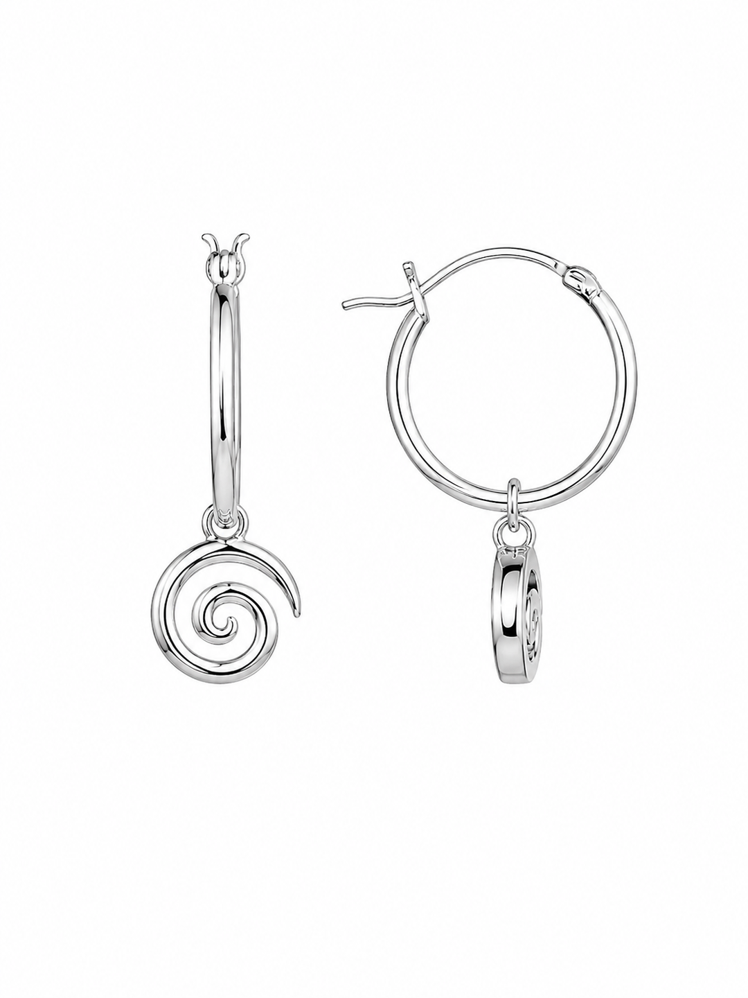 LT Sterling Silver Koru Hoop Earrings