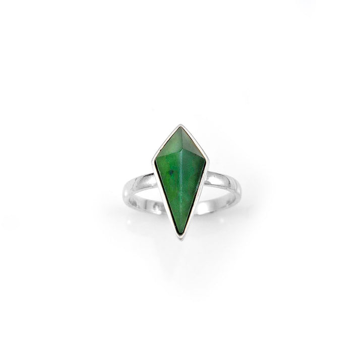 Nick Von K Sterling Silver and Pounamu Pinnacle Ring