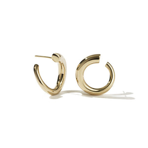 Gold Plated Wave Earrings Medium