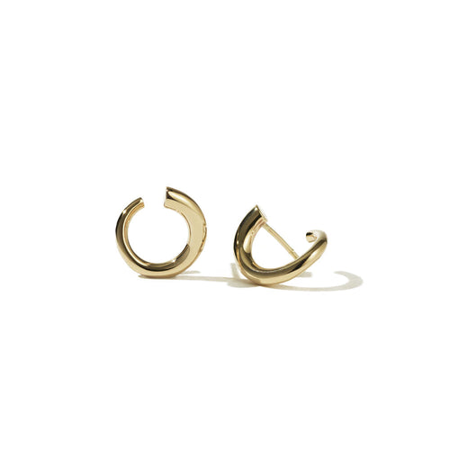 9ct Yellow Gold Wave Earrings Small