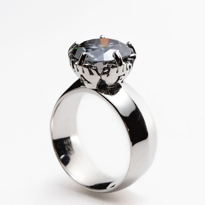 Nick Von K Sterling Silver with Moissanite IDGAF Ring