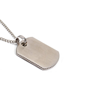 Stainless Steel Dog Tag Pendant (Pendant Only)