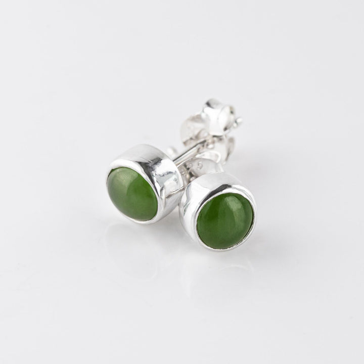 Nick Von K Sterling Silver and Pounamu Dot Studs