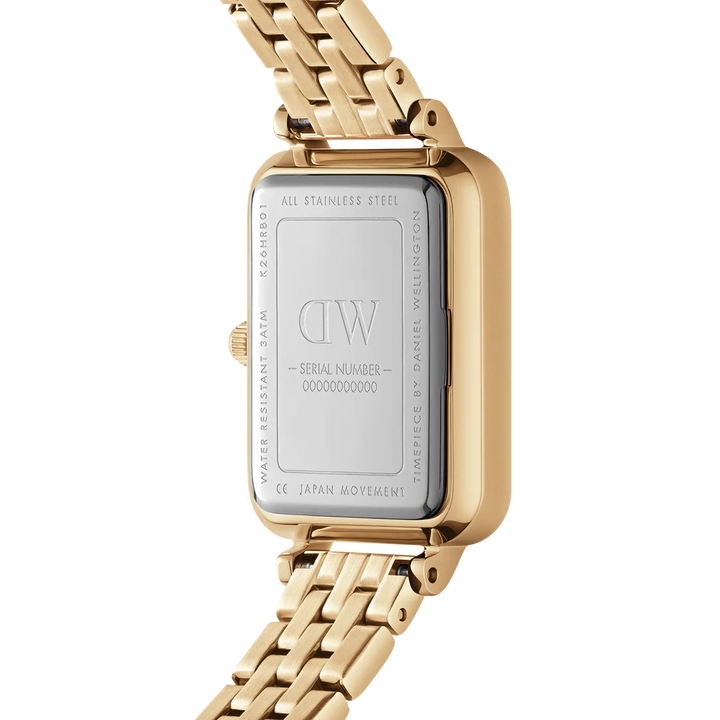 Daniel Wellington Quadro Roman Numeral 5-Link Gold 26x20mm