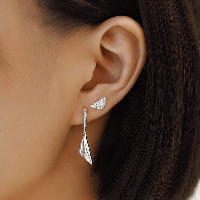 Ania Haie Silver Triangular Pave Studs
