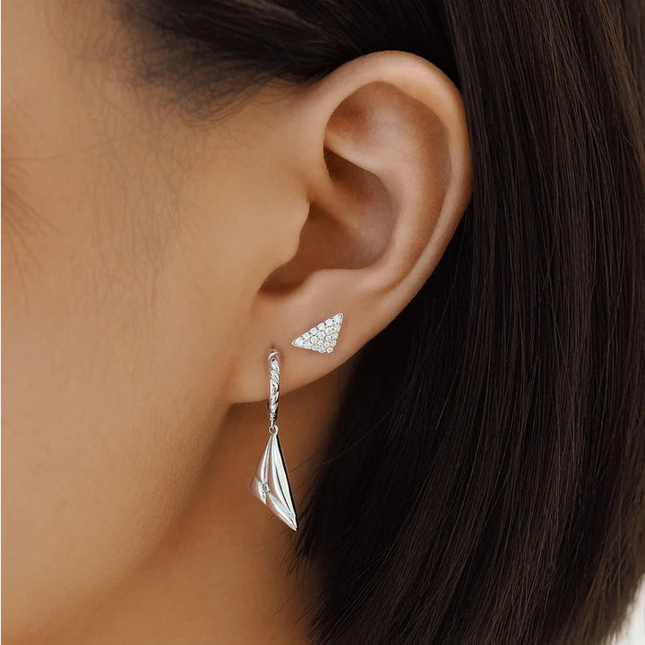 Ania Haie Silver Triangular Pave Studs
